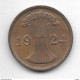 Germany  Weimar 2 Rente   Pfennig 1924  J  Km 31    Vf+ - 2 Renten- & 2 Reichspfennig
