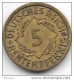 Weimar Rep. 5 Rente  Pfennig 1924 A  Km 32  Vf+ - 5 Renten- & 5 Reichspfennig