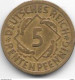 *germany  Weimar 5 Rente Pfennig 1924 E    Km 32 - 5 Rentenpfennig & 5 Reichspfennig