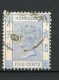 H-K  Yv. N° 37 ; SG N° 35 Fil CA  (o) 5c Bleu Victoria Cote 1,5 Euro BE  2 Scans - Gebruikt