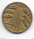 *empire 10  Rente Pfennig  1924 F Km  33 Vf+ - 10 Renten- & 10 Reichspfennig