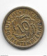 *empire 10  Rente Pfennig  1924 F Km  33 Vf+ - 10 Rentenpfennig & 10 Reichspfennig
