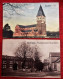 LEOPOLDSBURG - 2 POSTKAARTEN :  De Kerk   - Toepassingschool, Kazerne Der Troepen - Binnenzicht - Leopoldsburg