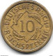 *Weimar 10 Pfennig 1936 J  Km 40 Vf+ - 10 Rentenpfennig & 10 Reichspfennig