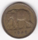 Congo Belge, 2 Francs 1946 Elephant, En Laiton , KM# 28 - 1945-1951: Regentschaft