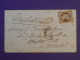 BZ0  FRANCE  BELLE LETTRE   1856  FONTAINEBLEAU  A BRISTOL ENGLAND  + NAPOLEON 40C +AFF. INTERESSANT + - 1849-1876: Classic Period