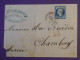 BZ0  FRANCE   LETTRE  DEVANT 1858  MARSEILLE A CHAMBERY + NAPOLEON 20C + AFF. INTERESSANT + - 1849-1876: Classic Period