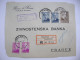 Banco Di Roma (bank) Istanbul Taahhütlü 1952 Registered Air Mail, Front Side From Cover Only, Inonu 2x2 + 2x20 + 100 K. - Lettres & Documents