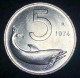 Italia 5 Lire, 1974 (FDC) - 5 Liras