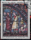 France 1963 Y&T 1399. Carte Maximum, Vitrail De La Cathédrale De Chartres. Curiosité, Rouge Déplacé, En Marge - Glasses & Stained-Glasses