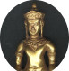 Buddha's Father Gold Covered Statue 17-1800s Standing Figure 14.5 Cm Tall - Arte Asiático