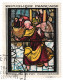 France 1963 Y&T 1377. 2 FDC, Vitrail De L'église Ste Foy, Conches. Curiosité, Doublure Rouge De L'étoffe Jaune - Glas & Fenster
