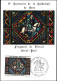 France 1965 Y&T 1427e Et 1427f. 3 Cartes Maximum, Curiosités D'impression. Vitrail De La Cathédrale De Sens - Glasses & Stained-Glasses