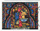 Delcampe - France 1966 Y&T 1492. Vitrail De La Sainte Chapelle. 3 CM. Baptême De Jésus. Curiosités : Christ Jaune / Rose - Glasses & Stained-Glasses