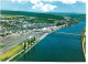 VUE AERIENNE AVEC PONT DE LA MOSELLE ET ESPLANADE.- AUS DER VOGELSCHAU.-  REMICH.- ( LUXEMBOURG ) - Remich