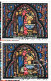 France 1966 Y&T 1492. Vitrail De La Sainte Chapelle. 2 CM. Baptême De Jésus. Curiosités : Couleurs Déplacées Et Absentes - Glasses & Stained-Glasses