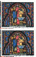 Delcampe - France 1966 Y&T 1492. Vitrail De La Sainte Chapelle. 2 CM. Baptême De Jésus. Curiosités : Couleurs Déplacées Et Absentes - Glasses & Stained-Glasses