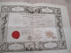 Esto Très Rare Diplôme Médecine Illustré Avec Sceau Autographe Société Médicale D'émulation De Paris Estor Montpellier - Diploma's En Schoolrapporten