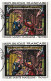 Delcampe - France 1967 Y&T 1531. Vitrail De L'église Ste Madeleine à Troyes. 2 CM. Saint Éloi Et Son Apprenti. Curiosité Dos Blanc - Glas & Fenster