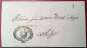 FRANCA TARIJA 1864 Entire Letter To Cobija, Very Fine & Fresh Stampless Cover (Bolivia Prephilately - Bolivien