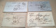 BAHIA Four Different Entire Stampless Letters 1862-1874 To Aigre Cognac & Reims France (Brazil Brasil Prephilately Cover - Brieven En Documenten