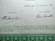 Carrières & Briqueteries De Courcelles-Braibant,Share Certificate ,Gosselies Belgium 1921 - Mines