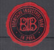 Czechoslovakia ⁕ BÖHMISCHE INDUSTRIAL BANK Prag BIB ⁕ 1v Seal Mark Vignette, Poster Stamp - Erinnophilie