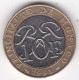 Monaco 10 Francs 1991 Rainier III , Bimétallique - 1960-2001 Neue Francs