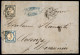 Antichi Stati Italiani - Napoli - Bicolore - 1 Grano + 2 Grana Con Parte Di Esemplare A Sinistra (19/20) Su Lettera Da N - Andere & Zonder Classificatie