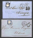 Delcampe - Antichi Stati Italiani - Sardegna - 1860/1862 - Tassate - Nove Lettere Col 20 Cent (15C/15D) Per Veneto E Austria - Dife - Otros & Sin Clasificación