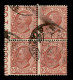 Regno - Vittorio Emanuele III - 1906 - 10 Cent Leoni (82) - Quartina Usata - Dentellatura Verticale Sinistra Spostata Su - Other & Unclassified