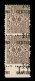 Regno - Vittorio Emanuele III - 1923/27 - Floreale Coppia Verticale 10 Cent Su 1 Con Soprastampa Fortemente Spostata In  - Other & Unclassified