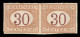 Regno - Servizi - 1890 - 30 Cent (23g) - Coppia Non Dentellata - Diena + Cert. AG - Autres & Non Classés