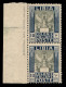 Colonie - Libia - 10 Lire Pittorica (32a Varietà X) Dentellato 14x13 1/4 - Senza Filigrana - Coppia Verticale Bordo Fogl - Andere & Zonder Classificatie