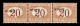 Colonie - Libia - 1915 - 20 Cent (3c) - Striscia Di Tre Con Soprastampe Capovolte E Oblique - Gomma Integra - Cert. Coll - Andere & Zonder Classificatie