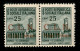 C.L.N. - Ponte Chiasso - 1945 - 25 Cent (4 + 4ba) In Coppia Con C Punto Piccolo A Destra - Gomma Integra - Non Catalogat - Otros & Sin Clasificación