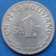 BOLIVIA - 1 Peso 1974 KM# 192 Monetary Reform (1965-1979) - Edelweiss Coins - Bolivie