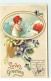 N°17574 - Carte Gaufrée - Clapsaddle -  Love's Greeting - Cupidon Sous La Neige - Saint-Valentin