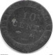 French Guiana 10  Centimes 1846   Km A2 Vf+ - Französisch-Guinea