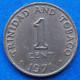 TRINIDAD & TOBAGO - 1 Cent 1971 KM# 1 British Colonial - Edelweiss Coins - Trinidad En Tobago