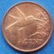 TRINIDAD & TOBAGO - 1 Cent 2009 "Hummingbird" KM# 29 Republic (1976) - Edelweiss Coins - Trinidad & Tobago