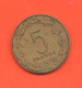 Africa Centrale 5 Francs 1983 CFA Central Africa Copper /aluminum / Nickel Coin - América Central