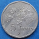 SEYCHELLES - 5 Rupees 2007 "Palm Tree" KM# 51.2 Republic (1976) - Edelweiss Coins - Seychelles