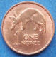 ZAMBIA - 1 Ngwee 1983 "Aardvark" KM# 9a Decimal Coinage (1968-2013) - Edelweiss Coins - Sambia