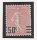 VARIÉTÉ - N°224c  50c/ 65c ROSE N**-VALEUR /VALEUR AVEC BARRES - Ungebraucht