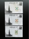 NETHERLANDS 1967 AMPHILEX SET OF 3 MAXIMUM CARDS NEDERLAND - Maximum Cards