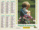 Calendrier-Almanach Des P.T.T 1993 -Fillette Et Cheval-Garçonnet Et Lapin Département AIN-01-Référence 402 - Big : 1991-00