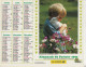 Calendrier-Almanach Des P.T.T 1993 -Fillette Et Cheval-Garçonnet Et Lapin Département AIN-01-Référence 402 - Formato Grande : 1991-00