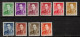 KING ROI KÖNIGN OLAF V NORWAY NORGE NORWEGEN NORVÈGE 1958 -1960 Mi 418 - 422 424 - 427 440 MH(*) - Unused Stamps