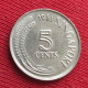 Singapore 5 Cents 1981 KM# 2a Magnetic Lt 1543 *VT Singapura Singapur Singapour - Singapore